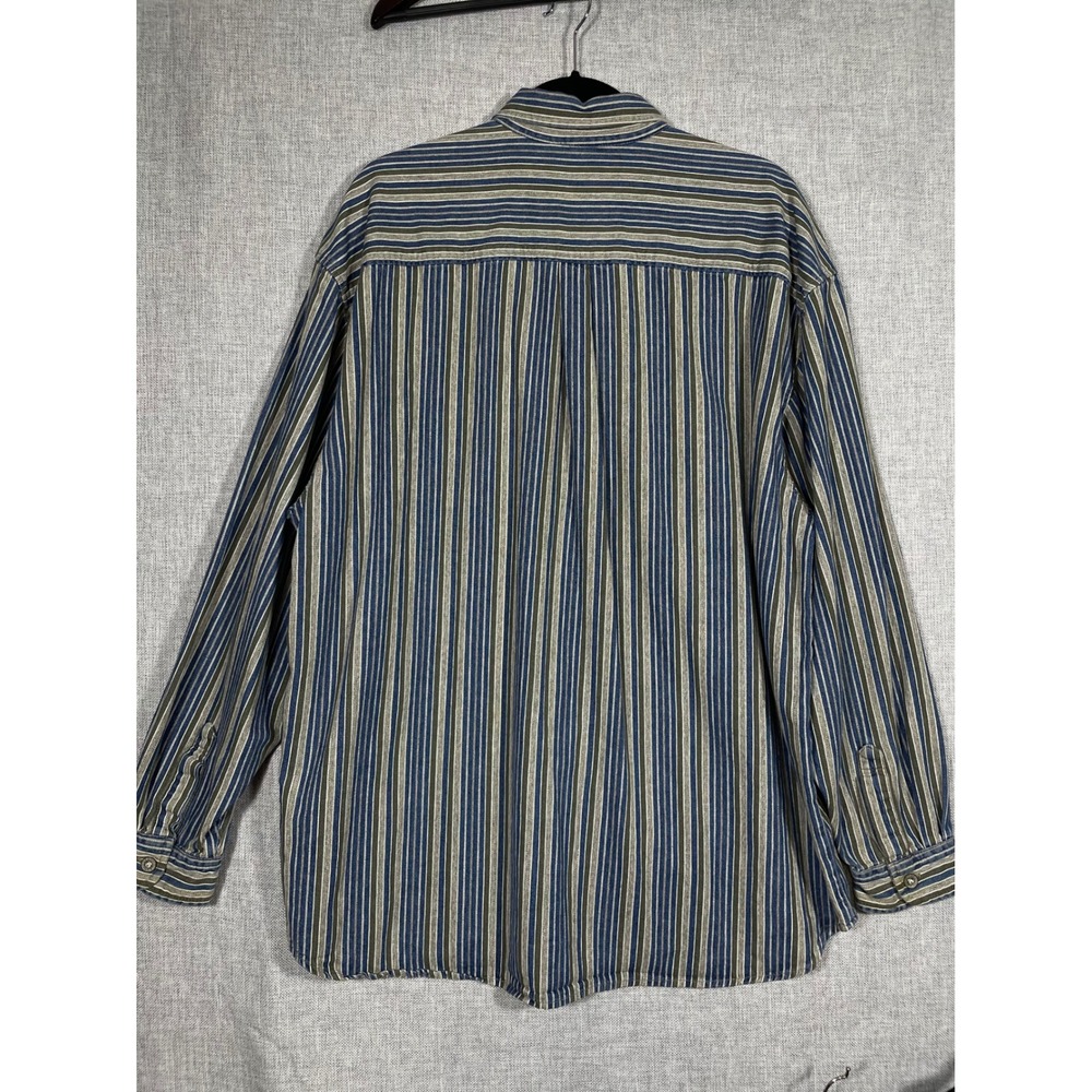 Vintage Guess Jeans USA Men XL Striped Button‎ Up Shirt Long Sleeve Menswear - Picture 6 of 12